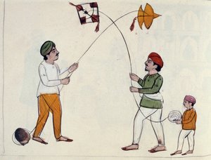 Flying Kites, ca. 1890 (wc på papir)